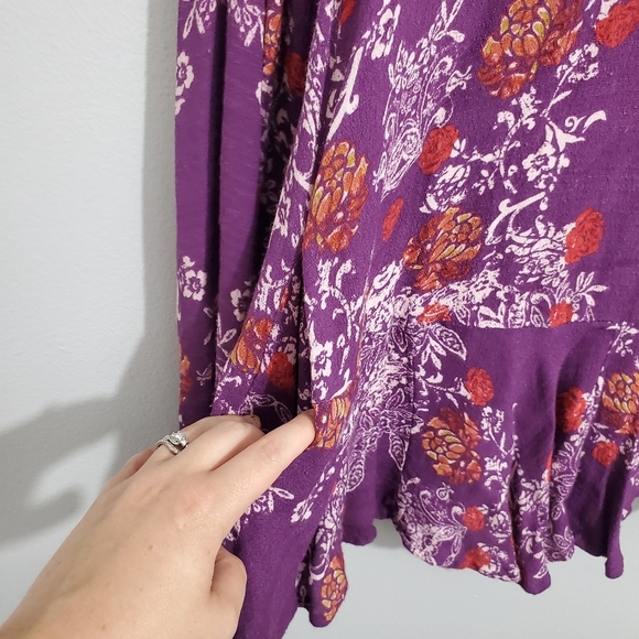 Free People Smooth Talker Floral Print Tunic Top - Picture 3 of 4